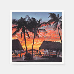 Islamorada, Sonnenuntergang in Florida Serviette