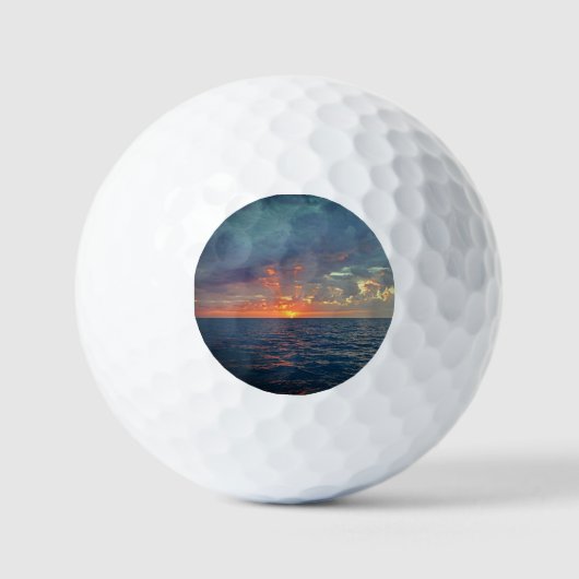 Islamoralda Florida Sunrise Beach Scene Golfball (Vorderseite)