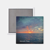 Islamoralda Florida Sunrise Beach Scene Magnet (Vorderseite/Rückseite)