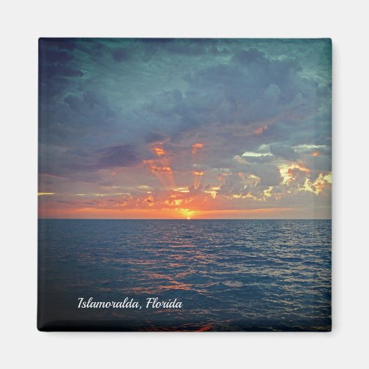 Islamoralda Florida Sunrise Beach Scene Magnet (Vorne)