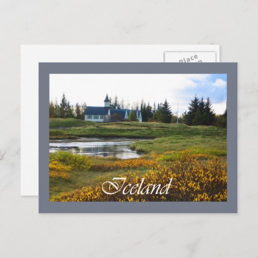 Island, Þingvellir-Nationalpark Postkarte (Vorne/Hinten)