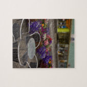 Island, Akureyri. Sicht auf das Hauptgeschäft Puzzle (Horizontal)