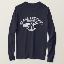 ISLAND ANCHORED - Navy Blue T - Shirt