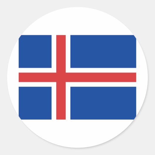 Island-Aufkleber Runder Aufkleber (Vorderseite)