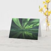 Island-Aurora. Die Nordlichter Karte (Gelbe Blume)