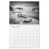Island B&W Kalender (Jan 2026)
