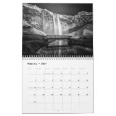 Island B&W Kalender (Feb 2027)
