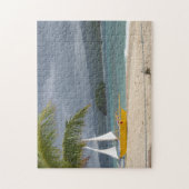 Island Beach Boat Paradise Jigsaw Puzzle (Vertikal)