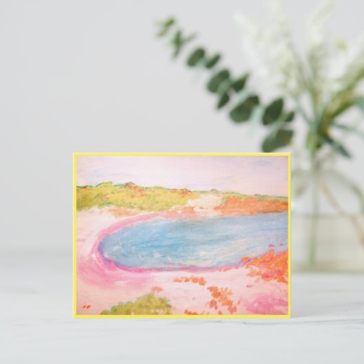 Island Beach Postkarte (Stehend Vorderseite)