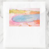 Island Beach Rechteckiger Aufkleber (Tasche)