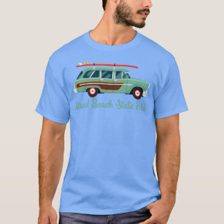 Island Beach Staat Park NJ Retro Surf Wagon T-Shirt