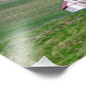 Island-Berg mit Wasserfällen Fotodruck (Ecke)