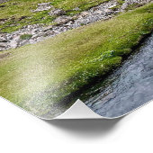 Island-Berg mit Wasserfällen Fotodruck (Ecke)