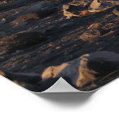 Island Black Sand Beach Poster (Ecke)