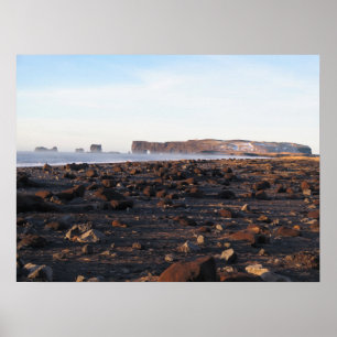 Island Black Sand Beach Poster