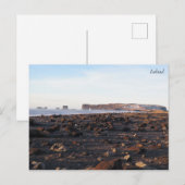 Island Black Sand Beach Postkarte (Vorne/Hinten)