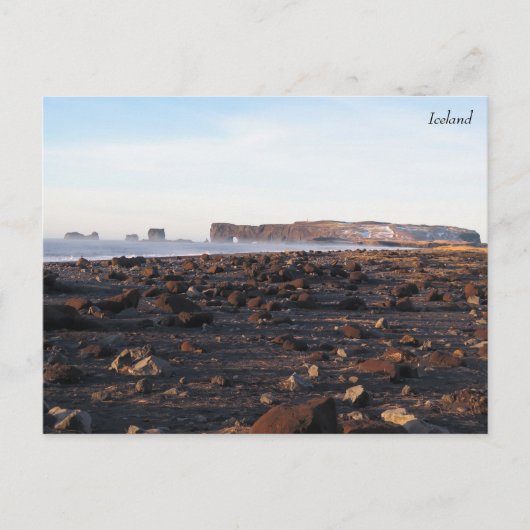 Island Black Sand Beach Postkarte (Vorderseite)