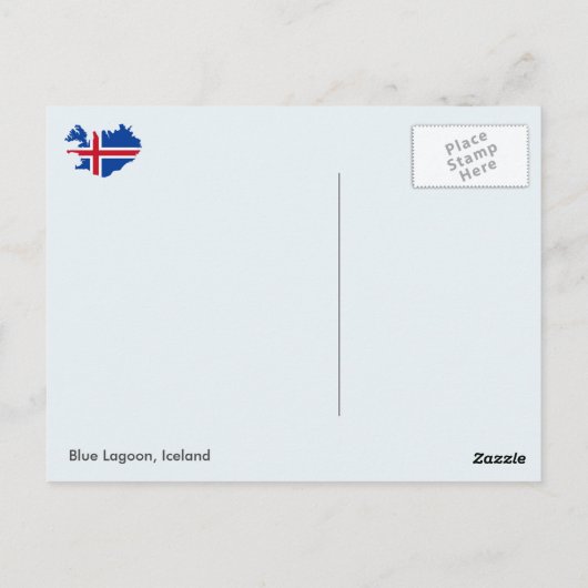 Island - Blaue Lagune, Island (A) Postkarte (Rückseite)
