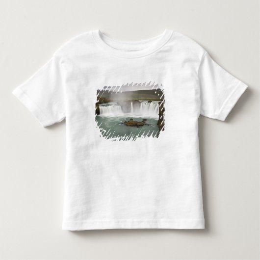 Island. Blick auf die Godafoss-Wasserfälle auf der Kleinkind T-shirt (Vorderseite)