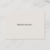 Island Boote Business Card Visitenkarte (Rückseite)