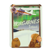 Island-Borgarnes-Flugplakat Magnet (Vertikal)