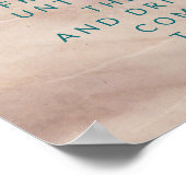 Island Breeze Beach Hochzeit Open Bar Table Sign Poster (Ecke)