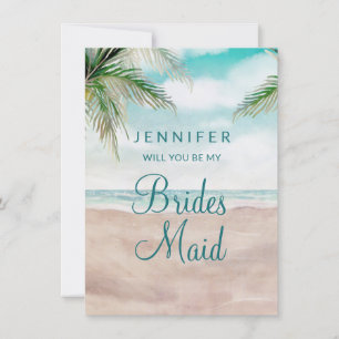 Island Breeze Beach Meine Bridesmaid-Vorschlagskar