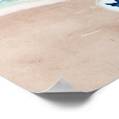 Island Breeze Beach teilen Liebe Wedding Sign Poster (Ecke)