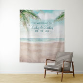 Island Breeze Beach Wedding Foto Stand Hintergrund Wandteppich (Beispiel)