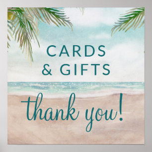 Island Breeze Cards & Gifts Wedding Table Sign Poster