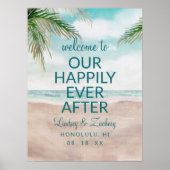 Island Breeze glücklich je nach Empfang Unterschre Poster (Vorne)