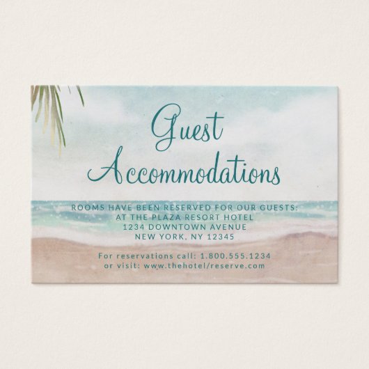 Island Breeze Guest Accommodation Insert Card (Vorderseite)