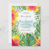 Island Breeze | Hochzeitsfeiern mit tropischem Str Einladung (Vorderseite)