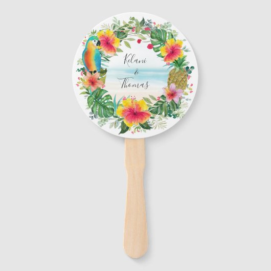 Island Breeze | Hochzeitsfeiern mit tropischem Str Fächer (Vorderseite)