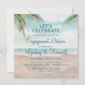 Island Breeze Let's Celebrate Engagement Party Einladung (Vorderseite)