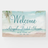 Island Breeze Painted Beach Brautparty Willkommen Banner (Horizontal)