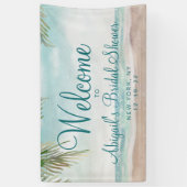 Island Breeze Painted Beach Brautparty Willkommen Banner (Vertikal)
