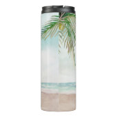 Island Breeze Painted Beach Scene Flower Girl Thermosbecher (Rückseite)