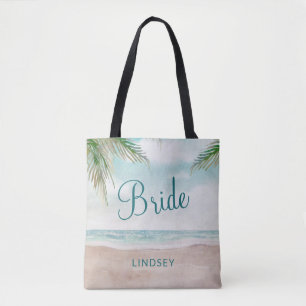 Island Breeze Painted Beach Szene Wedding Bride Tasche