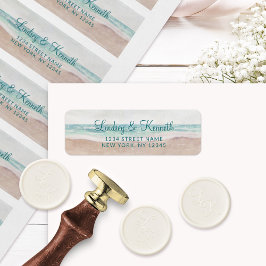 Island Breeze Painted Beach Wedding Rücksendeadres