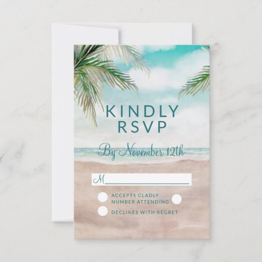 Island Breeze Painted Beach Wedding UAWG Antwort (Vorderseite)