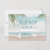 Island Breeze Painted Beach Wedding UAWG Response RSVP Karte (Vorderseite)