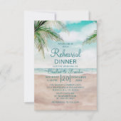 Island Breeze Sandy Beach Hochzeit Probe Dinner Einladung (Vorderseite)