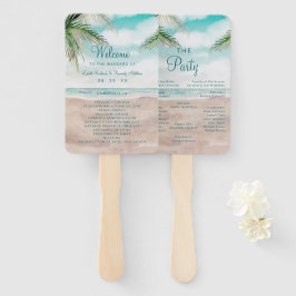 Island Breeze Sandy Beach Hochzeitsprogramm Fächer