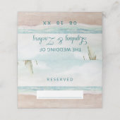 Island Breeze Sandy Beach Reserviert Seating Weddi Platzkarte (Außenseite Aufgefaltet)