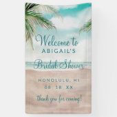 Island Breeze Tropical Beach Brautparty Willkommen Banner (Vertikal)