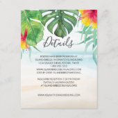 Island Breeze | Tropical Beach Wedding Details Enc Begleitkarte (Vorderseite)