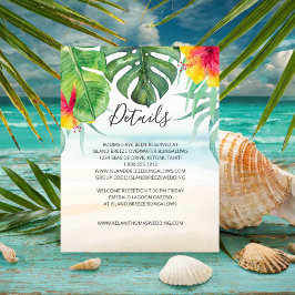 Island Breeze | Tropical Beach Wedding Details Enc Begleitkarte