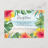 Island Breeze | Tropical Beach Wedding Empfang Begleitkarte (Vorderseite)