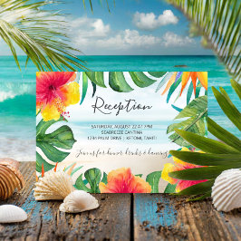 Island Breeze | Tropical Beach Wedding Empfang Begleitkarte